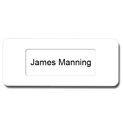 In-Stock unimprinted Window Name Badge