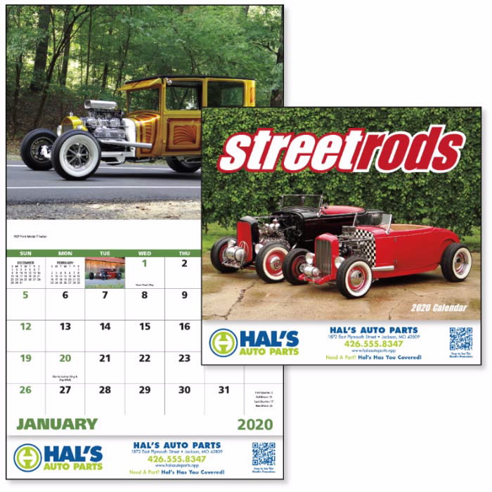 13 Month Wall Calendar Street Rods C7283