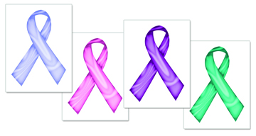 Stock Swirl Awareness Ribbon Tattoos