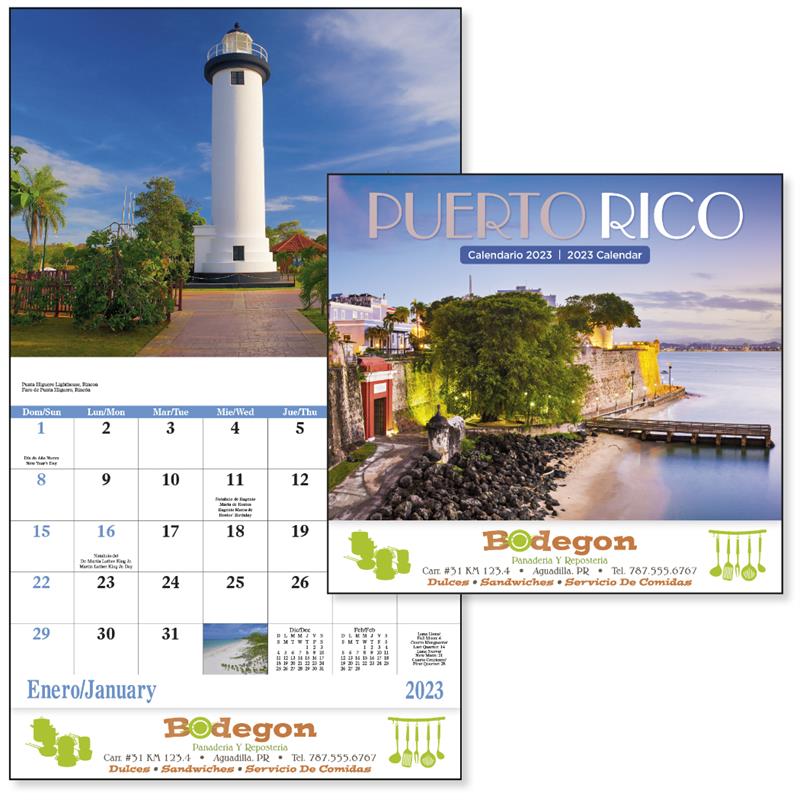 13 Month Wall Calendar Puerto RicoC7289