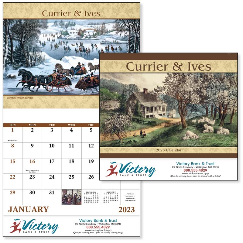 13-month-wall-calendar-currier-and-ives-c741