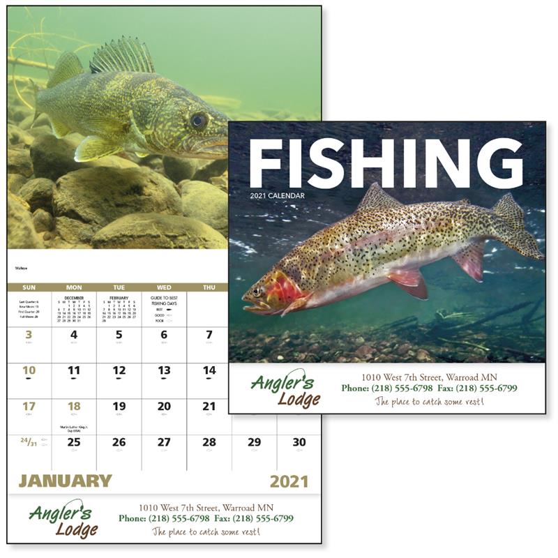 13 Month Fishing Wall CalendarC7299