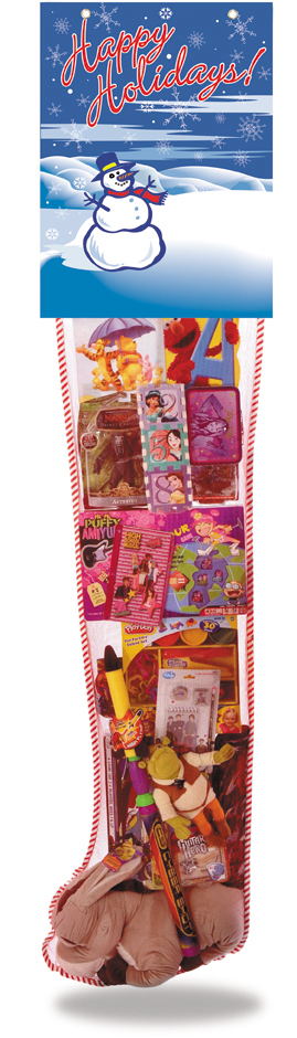 Deluxe 8ft Happy Holidays Toy Filled Stocking