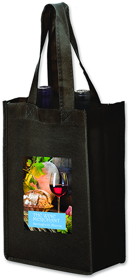 printed Wine Bottle Bag