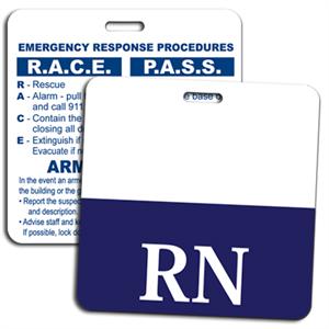 Medical Title Badges #EC30-1: 3/8" x 3 3/8" (fits behind a horizontal 2 1/8