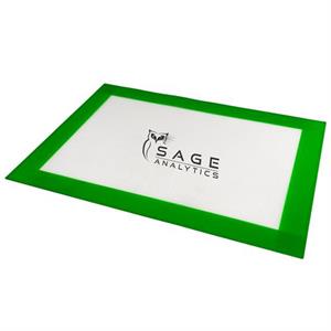 Small silicone dab mat with custom imprint